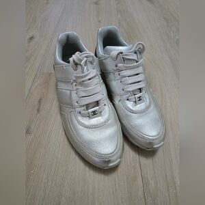 Authentic CHANEL Interlocking CC Logo Sneakers